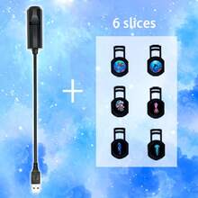 USB Ocean Projection Light, 3/6/10pcs Interchangeable Slides, 360° Rotatable Direction Decorative Light, Ocean Atmosphere Night Light, USB Powered Convenient Use, Bedside Lamp Perfect Gift, Dorm, Camping, RV Bedroom Decoration Cool Gift, - Projector Light - Ocean - View 12