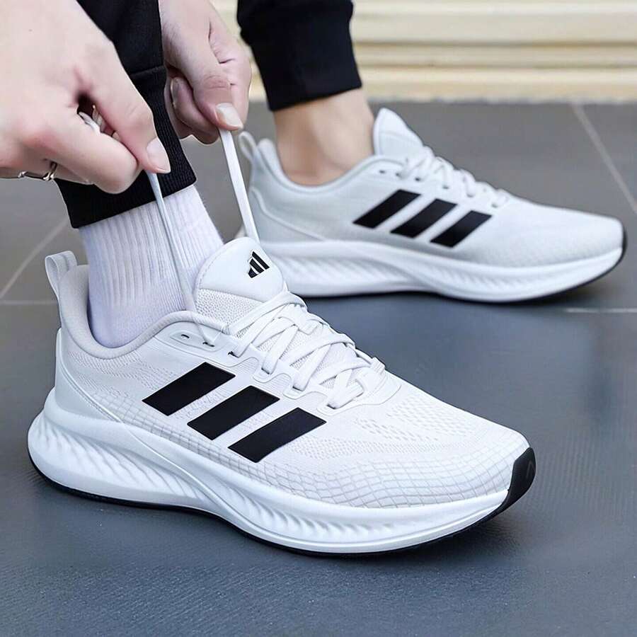 Adidas 2026 New Men's Breathable Mesh Running Shoes Comfortable Casual Sneakers KZ6671 - White - View 1