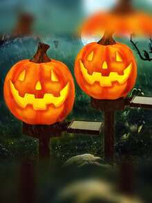 Solar Powered Halloween Pumpkin Path Lights, Easy To Install, Suitable For Yard, Patio, Garden, Walkway - Halloween Decoration, Outdoor Holiday Lighting Decorative Atmosphere Light - Jack-o'-lantern - View 4