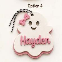 Label Nama Hantu yang Dipersonalisasi, Label Keranjang Halloween Kustom, Label Hadiah Keranjang Boo, Label Nama Bordir, Label Suvenir Pesta Halloween - Label Nama Hantu - View 12