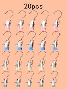 20/10/1pc Iron Boot Hook Clip, Multi-Functional Hanging Clip, Suitable For Pants, Towels, Hats, Non-Closet Storage, Convenient To Use And Versatile - Multicolor - View 13