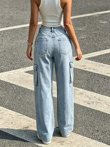 Plus Size Jeans - Blue - View 2