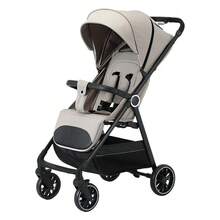 Lightweight, Foldable Stroller, One-Touch Series, Adjustable Backrest, Wide Sun Canopy, Breathable Mesh Fabric, Easy To Carry, Ideal For Travel - Khaki - View 11