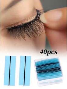 Black Eyelash Extension Tape, Temperature Sensitive Refill, Jelly Texture, Glue-Free Self-Adhesive False Eyelash Tape, Eyelash Tape Tool - Black - View 1