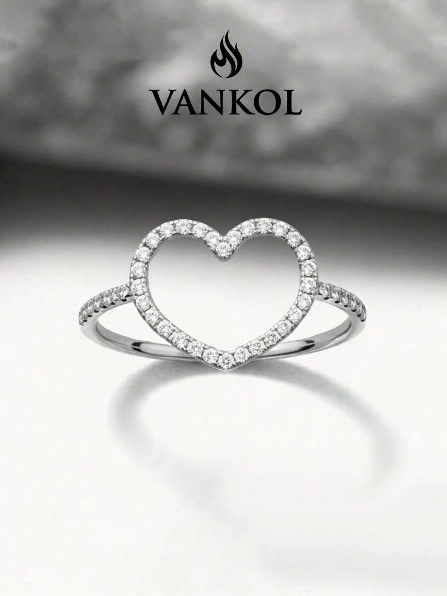 1pc Minimalist Unique Single Diamond "I Love Mom" Ring, Exquisite Jewelry Gift For Women - Love Ring - View 1