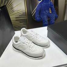 Style Father Shoes For Women Height-Increasing Platform White Shoes Genuine Leather Mesh All-Matching Sports Shoes For Women - Diamond White - View 3