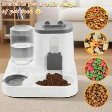Cat & Dog Dual Use Automatic Integrated Pet Feeder, Non-Electric Space-Saving High-Quality Feeder, Easy To Clean, Hygienic & Convenient, Auto-Dispensing, Suitable For Multi-Pet Households - Large Capacity - View 4