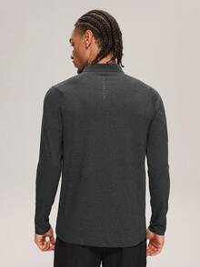 MASKERT Kaos Olahraga Lengan Panjang Pria, Kaos Olahraga Harian untuk Jogging, Gym, Latihan, Tenis, Golf, dan Rugby - Dark Grey - View 6