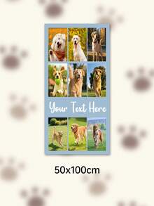 Custom Photo Text Throw Blanket, Personalized Picture Collage Fleece Blanket, Customized Pet Memory Photo Blanket For Sofa Bed Home Decor Gift - Multicolor - View 67