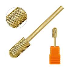 Golden 1PC Professional Nail Drill Bit Cone Carbide Manicure Drill For Electric Milling Cutter Nail Files Buffer Nail Art Equipment Accessory - Gold - View 12