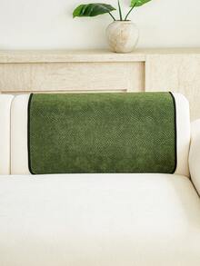 1PC Chenille Solid Color Wave Jacquard Sofa Cushion Seat Pad, All-Season Non-Slip, Pet Scratch-Resistant, Durable & Dustproof, Easy To Maintain, Machine Washable, Sofa Decorative & Protective Cover. - Green - View 6