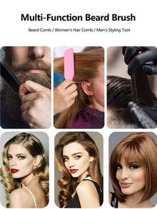 5pcs Leopard Print Tail Comb & Brush Set, Made Of Soft Bristles And ABS Material, Smooths Hair, Suitable For Home And Salon Hair Care & Styling, Travel Use - Multiple Specifications - View 5