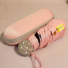 1pc 2-In-1 Sun & Rain Umbrella With Rhinestone Design, Portable Travel Essential, Easy To Carry, School Supplies, Strong Waterproof Performance, Dual-Use Rain & Sun Protection, Perfect Vacation Gift Choice - UPF50+ Capsule Umbrella - View 15