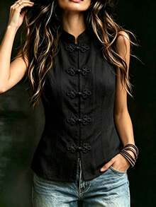 Hanfu Tops - Black - View 1