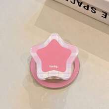 1pc Creative Star Mirror Epoxy Air Cushion Phone Stand, Strong Suction Desktop Slouchy Bracket - Multicolor - View 7