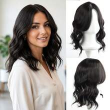 High-Quality Synthetic Water Wave Hair Topper, Middle Part Design, Natural Shine, Easy To Wear, Quickly Increase Hair Volume - Multicolor - View 10