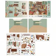 New Arrival, Upgraded Craftsmanship, 3D Visual Effect Scene Stickers, Immersive Handmade Collage, Adult Handmade Stickers, Miniature Landscape Stickers, Characters/Animals/Plants/Houses, Unlock Creative Moments, Playable And Collectible 3D Landscape Treasures! - Multicolor - View 10