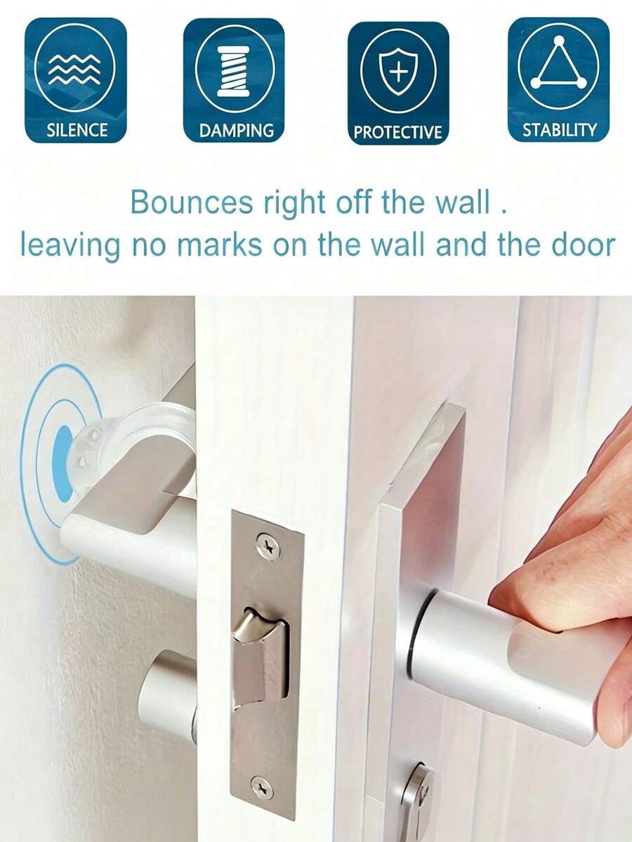 Transparent Door Handle Bumper Pads, Anti-Collision Ring Door Handle, Wall Protection Cover - Door Handle Bumper - View 1
