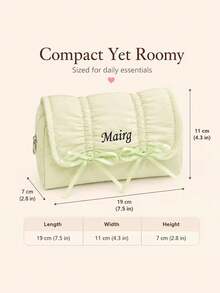 Tas Penyimpanan Kosmetik dengan Nama/Inisial/Personalisasi - Organizer Makeup Kapasitas Besar dengan Resleting, Cocok untuk Wanita dan Pria, Tas Penyimpanan Portabel untuk Perjalanan, Tas Perlengkapan Mandi, Tas Kosmetik, Cocok untuk Penyimpanan Sehari-hari, Gym, dan Aktivitas Luar Ruangan - Tas Penyimpanan dengan Resleting Besar - MultiWarna - View 7
