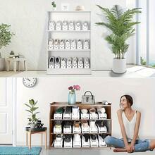 Adjustable Height Shoe Rack Storage Box, Closet Shoe Organizer, Suitable For Entryway, Hallway, Living Room, Bedroom, Bathroom, Very Space-Saving - Multicolor - View 3