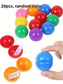 100/50/20 Pcs Surprise Party Pull Balls, Plastic Raffle Capsules With Random Colors For School Christmas Events - Random - View 8