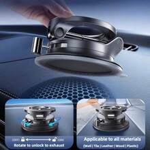 Car Phone Holder, 1-Second Press Metal Telescopic Pole Maximum Vacuum Magnetic Suction Cup Phone Mount, Rotatable & Foldable, Reusable, Suitable For Multiple Materials - One Size - View 5