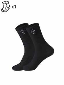 1/5/10/20 Pairs Men's Mid-Calf Socks, All Season Minimalist Black & White Striped Socks, Versatile Daily Wear - Multicolor - View 15