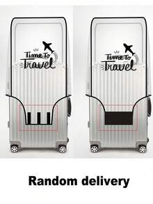 Unisex Cartoon Illustration Transparent Luggage Cover, Suitable For 20/24/28 Inch Luggage, Trolley Suitcase, Back To School Season, Family Gift, Birthday - Multicolor - View 9