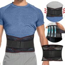Breathable High Elasticity Compression Waist Support Knitted Fabric, Suitable For Sports Fitness And Weightlifting, Adjustable Shoulder Straps Provide Targeted Abdominal Muscle Support - Black - View 12