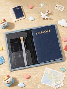 Hello Kitty Pattern PU Leather Passport Case Cover With Card Slots, Gold Letter Cute Travel Document Holder Essentials Organizer For Women Couples - Multicolor - View 7