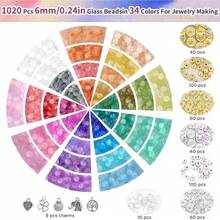 40/28 pcs Manik-manik Campuran Warna 6mm untuk Gelang, Kalung, Rantai Ponsel DIY, Kerajinan Tangan Kreatif, Aksesori Perhiasan Buatan Tangan Desain Unik - MultiWarna - View 5
