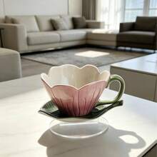 Christmas Gift 1PC Coffee Cup 2D Acrylic Flat Home Decor Ornament Tulip Flower Flat Coffee Cup, Birthday Gift - Multicolor - View 8