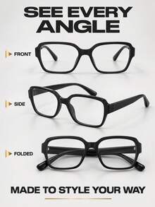 Blue Light Blocking Glasses, Anti-Fatigue, Ultra-Lightweight Material, Comfortable To Wear, Look Great Without Makeup, Fashionable, No Nose Bridge Pressure For Long-Term Wear, Suitable For Long-Term Office And Outdoor Use - Black-framed Glasses - View 9