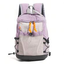 Color‑Block Small Hiking Backpack, Water‑Resistant Ripstop Outdoor Daypack With Mesh Side Pockets Unisex Travel Rucksack For Camping Climbing Sports - Multicolor - View 15