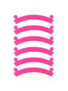 6pcs Eyelash Curling Ribbons, Silicone Eyelash Curling Pads With Color, Eyelash Curling Auxiliary Tools Silicone Boat-Shaped Pads, Reusable Eyelash Curling Pads, Soft Silicone Curling Ribbons Eyelash Curling Compensator, Eyelash Stickers Beauty Tools For Eyelash Curling - Multicolor - View 14