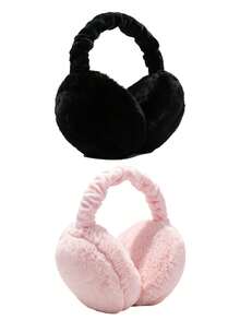 Ultra Soft Plush Earmuffs - Foldable, Warm, Comfortable, Cold-Resistant, Unisex Design For Winter Outdoor Activities, Hand Washable, Winter Accessorie - Multicolor - View 15