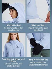 CAMEL CROWN Women's Chama PLUS 3-In-1 Professional Outdoor Jacket, Waterproof Hiking & Mountaineering Coat, Suitable For Outdoor Adventure - Blue - View 6