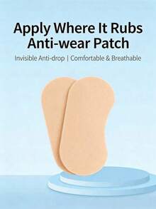 QKC 70pcs Anti-Friction Heel Blister Pads, Invisible Shoe Friction Pad For High Heels, Dress Shoes, Toe & Ankle, Reusable, Shoes Accessories For Women Men - Apricot - View 6