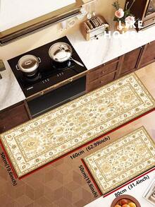 1/2pcs Diatomaceous Earth Bath Mat, Bohemian Floral Pattern Style, Super Absorbent, Non-Slip, Perfect For Bathroom, Kitchen And Dining Room, Quick Drying, Ideal Home Decor And Bathroom Mat Gift, Holiday Gift! - Multicolor - View 12