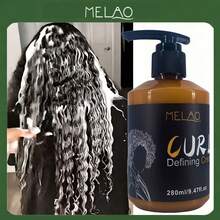 MELAO Natural Curl Defining Cream - Lightweight Moisturizing Curl Cream, Creates Defined Curls, Smooths Frizz, Soft Hold - 280ml/9.47 Fl Oz - Brown - View 1