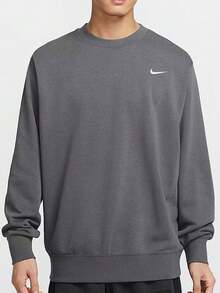 Nike TEAM CLUB Series Casual Loose Fit Comfortable Sweatshirt Men's Dark Grey - Dark Grey - View 1