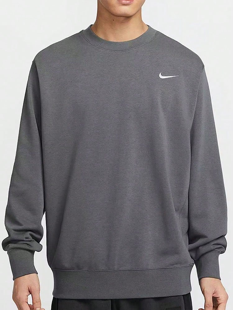 Nike TEAM CLUB Series Casual Loose Fit Comfortable Sweatshirt Men's Dark Grey - Dark Grey - View 1