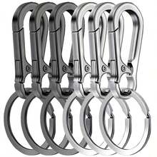 4/6/10/15pcs Metal Buckle Keychains - Climbing Carabiner Metal Key Rings, Convenient Key Rings, Car Key Hooks - Carabiner - View 6