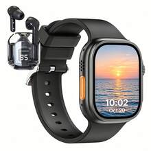 ZhiKexing Set Jam Tangan Pintar Olahraga + Earphone, Layar HD 2,01 Inci, Bodi Paduan Logam, Panggilan Nirkabel, Berbagai Mode Olahraga, Pengingat Gaya Hidup Tidak Terlalu Lama, dan Fungsi Lainnya, Hadiah Sempurna untuk Teman dan Pasangan, Ideal untuk Olahraga dan Pakaian Kasual - View 10