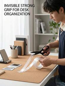 6入透明奈米雙面膠帶 重型黏貼膠帶 可水洗重複使用 適用於海報懸掛、地毯及居家辦公收納 - 強力膠帶 - 查看 7