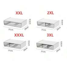 3/2pcs White Plastic Desktop Storage Box With Drawer, Waterproof And Dustproof, Portable Modular Design, Suitable For Storing Notebooks, Pens, Various Stationery, Cosmetics, Etc., Applicable For School Dorms, Offices And Home Desktop Organization, Pencils, Hair Accessories, Desktop Organizer Storage Box - White - View 10