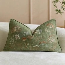 1pc Decorative Pillow Case Luxury Embroidered Cushion Cover Room Decor Pillowcase Suitable For Sofa Living Room Bedroom Office Car Interior Embroidered Pillowcase 45*45cm - Multicolor - View 16