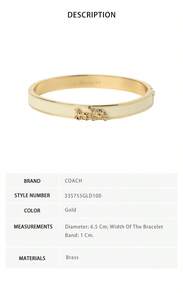 Coach Women's Bracelet 335755GLD100 - Gold 335755GLD100 - View 7