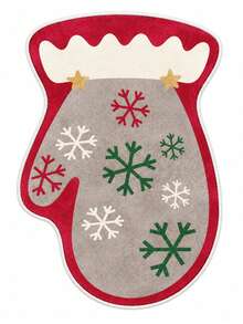 Christmas Washable Non-Slip Area Rug – Thin Soft Living Room Carpet, Kitchen Rug & Runner, Festive Holiday Home Decor - Red - View 9