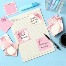 Cute Bow Stickers, Casual Adorable Self-Adhesive Sticky Notes, Suitable For Home, School And Office Gifts For Women - one-size - View 5